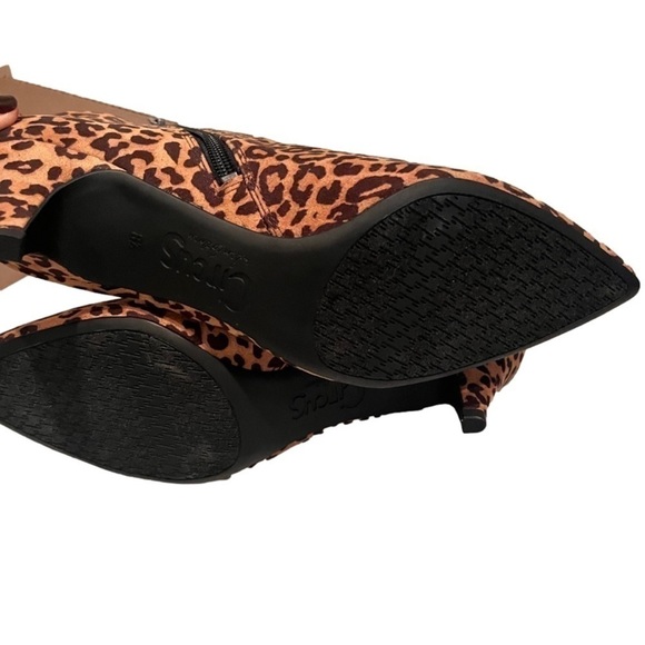 New! Circus by Sam Edelman Kirby Ankle Microsuede Leopard Boot - Picture 7 of 7